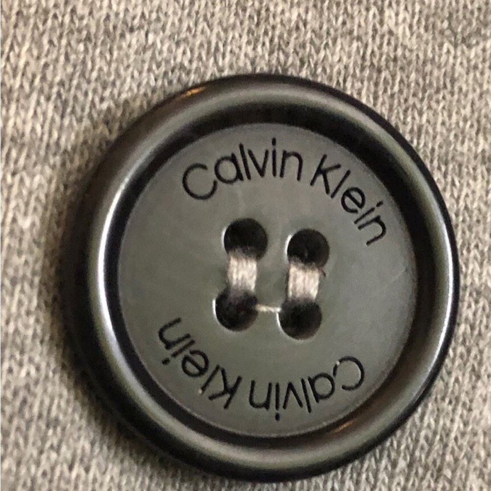 Calvin Klein Gray Knit Button-Down Jacket / Shack… - image 6